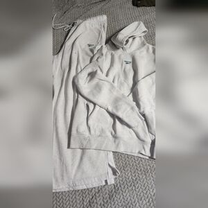 Womens Reebok Light Gray Hoodie and Joggers